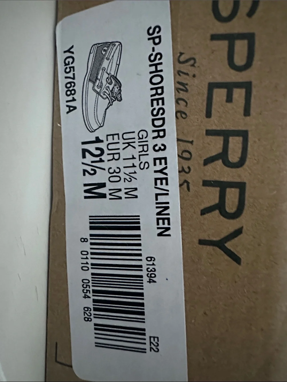 Sperry Kids Tan and Cream Boat Moccasins